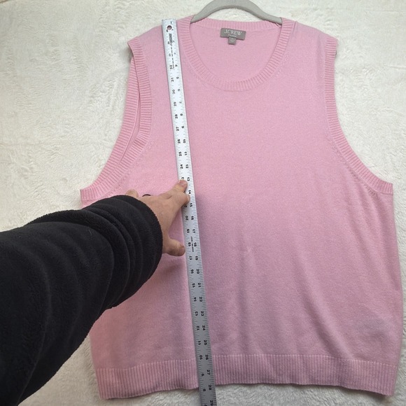 J Crew Cashmere Sweater Vest Pink 3X Sleeveless Pullover - Picture 3 of 9
